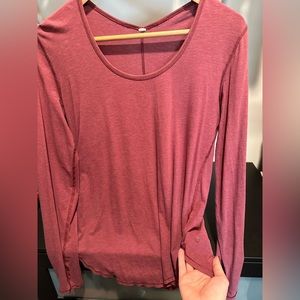 Lululemon long sleeved red tee